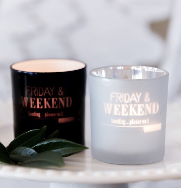 Weekend - Majas Cottage ljuslyktor i svart och frostvitt