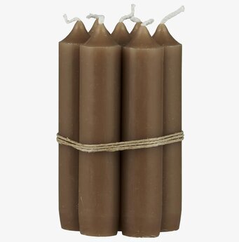 Bild av sex eleganta stearinljus i Milky Brown