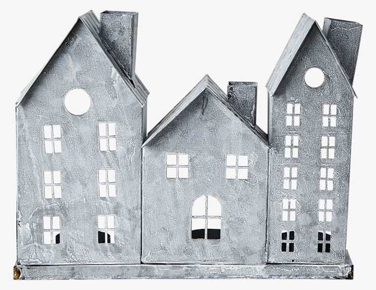 Ljuslykta Fenix Grå Small från Affari med detaljerad design