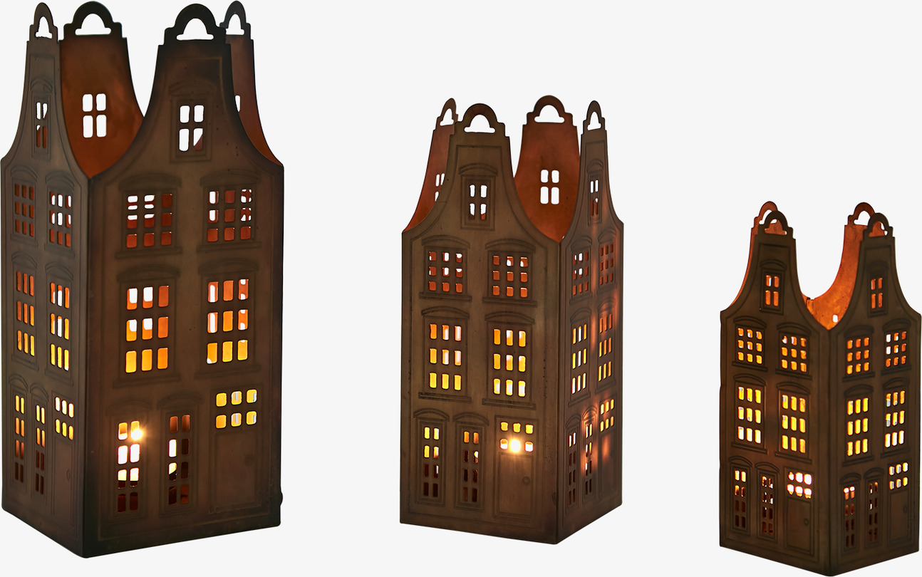 Ljushållare Village Rost/Mässing Set/3 från Affari