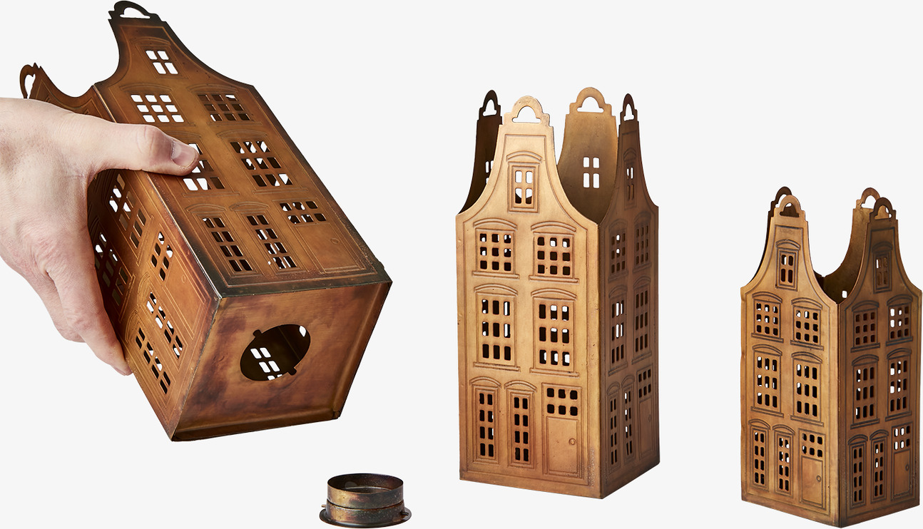 Ljushållare Village Rost/Mässing Set/3 från Affari