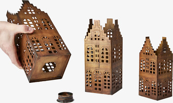 Ljushållare Village Rost/Mässing Set/3 från Affari