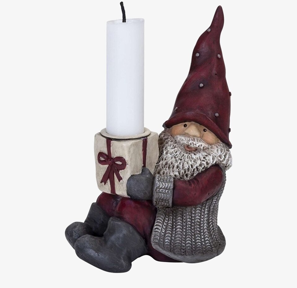 Ljusstake Tomten Håkan från Nääsgränsgården i detalj