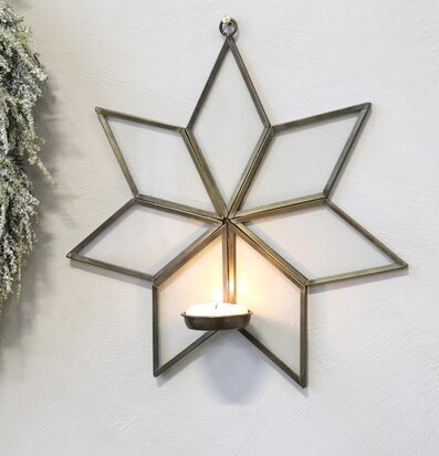 Bild av elegant väggljusstake i antik mässingsdesign