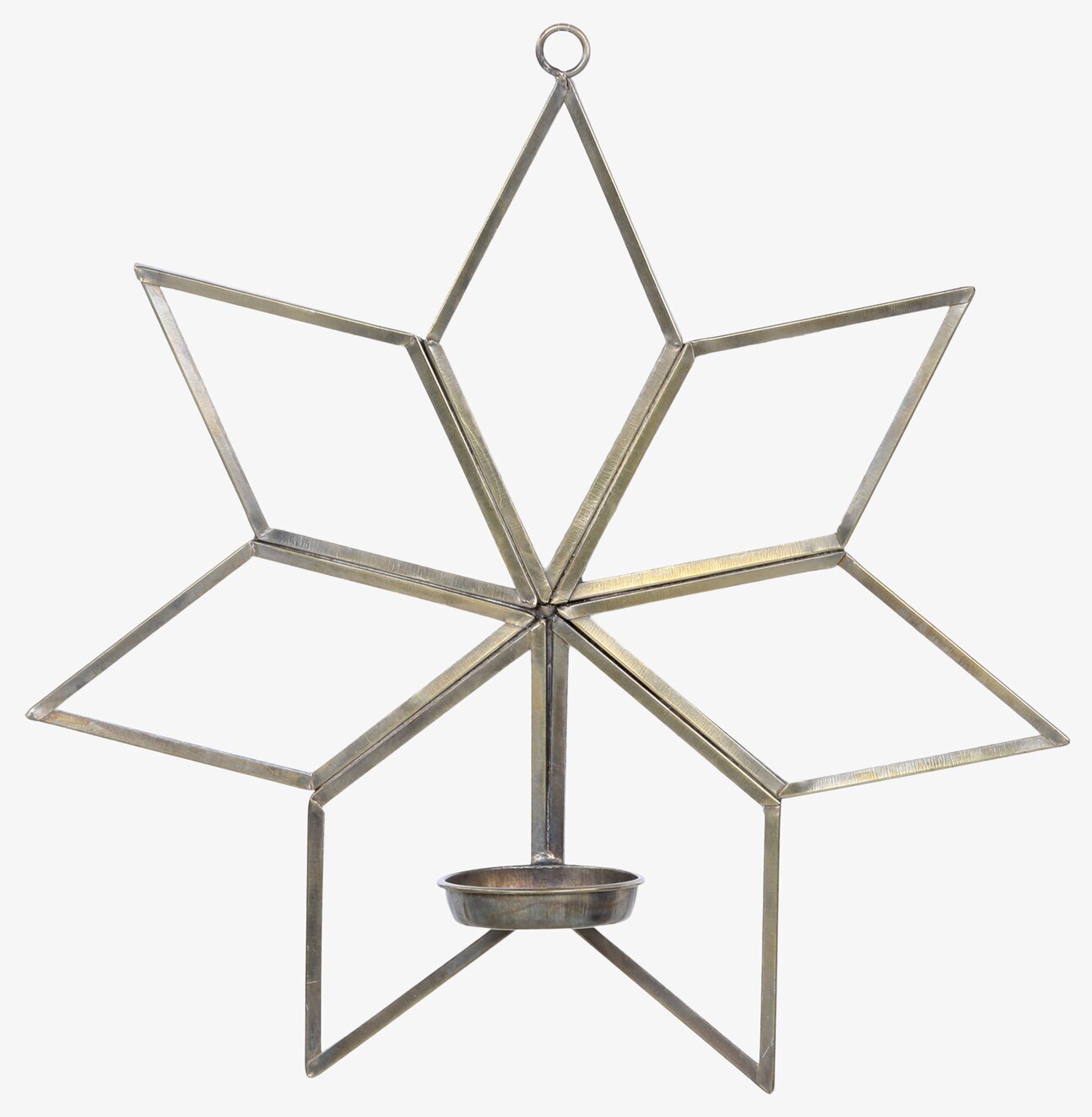 Foto av unik väggljusstake i antik mässing