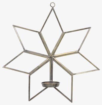 Foto av unik väggljusstake i antik mässing