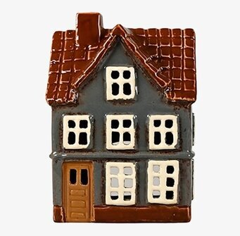 Ljuslykta Hus Mörkgrå från Det Gamle Apotek, keramik