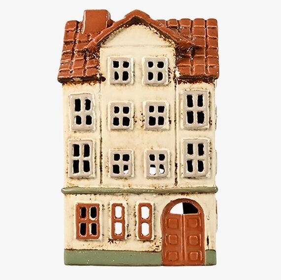 Ljuslykta Hus Creme från Det Gamle Apotek i keramik