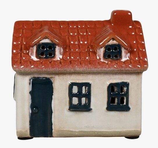 Ljuslykta Hus Beige från Det Gamle Apotek i keramik