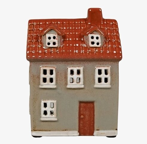 Ljuslykta Hus Grå från Det Gamle Apotek i keramik