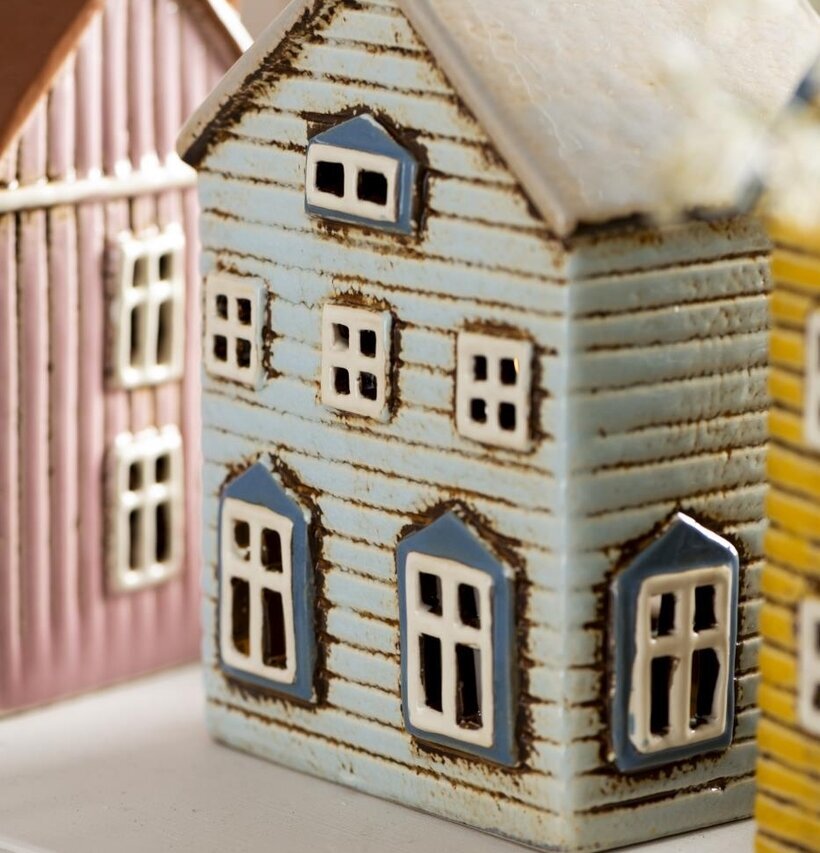 Ljuslykta Thorshavn Blå från IB Laursen i keramik