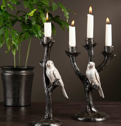 Bild av eleganta ljusstakar med papegojdesign