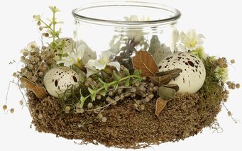 Ljuslykta Påskkrans Stor från Chic Antique med naturdetaljer