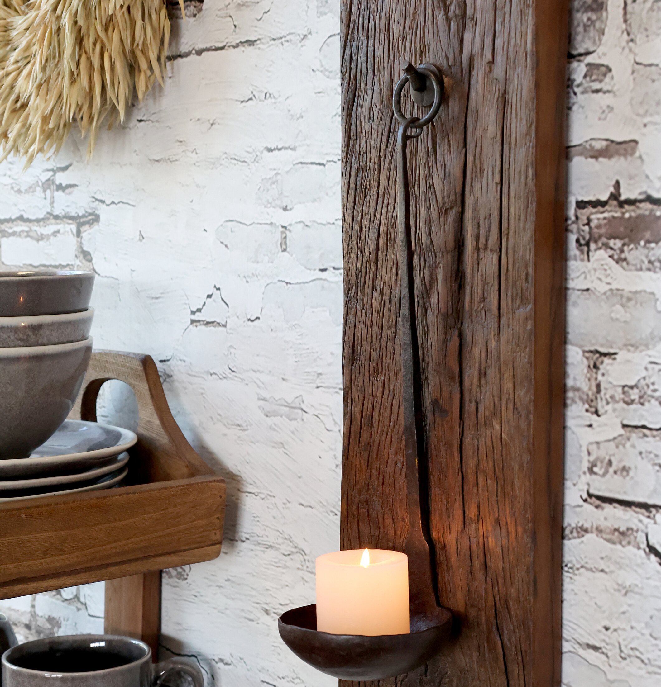 Väggljusstake Grimaud Natur H46cm från Chic Antique