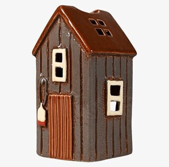 Ljuslykta Strandbod Grå från Det Gamle Apotek i keramik