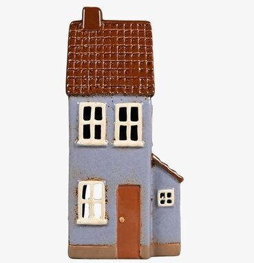 Ljuslykta Hus Lila från Det Gamle Apotek i keramik