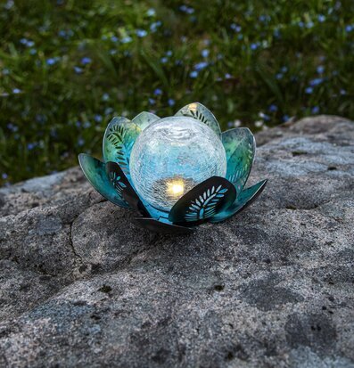 Foto av solcellsdekoration i harmonisk trädgårdsmiljö