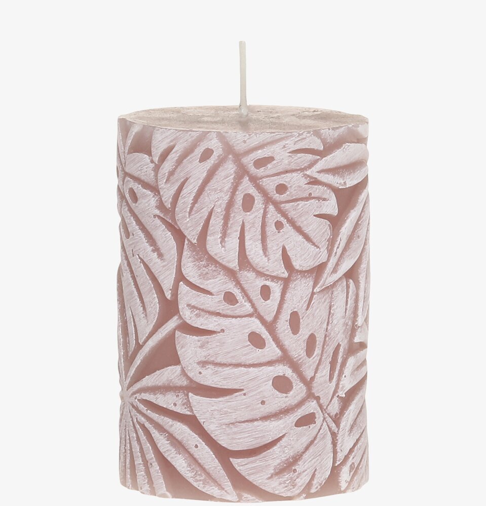 Blockljus Med Bladmönster från Chic Antique på vit bakgrund