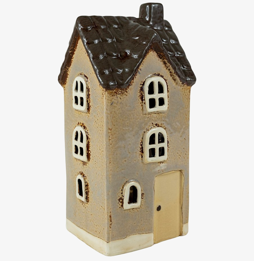 Ljuslykta Hus Beige från Det Gamle Apotek, charmig detalj