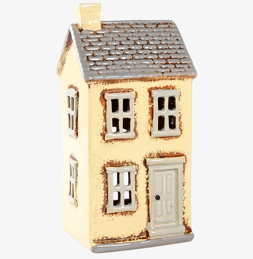 Ljuslykta Hus Creme från Det Gamle Apotek i keramik