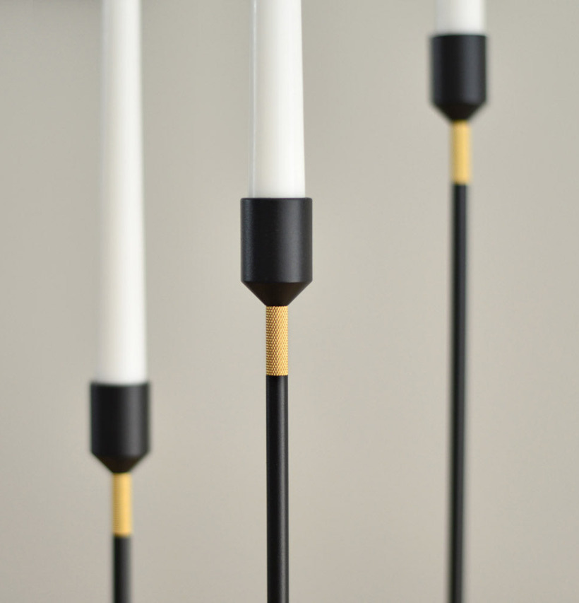 Ljusstake Three Stars Svart 34cm från Solstickan