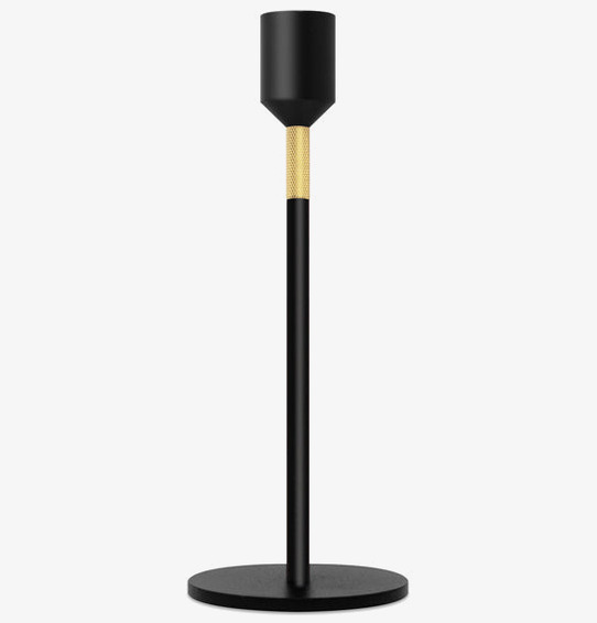 Bild av elegant och minimalistisk svart ljusstake