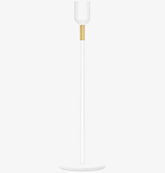 Ljusstake Three Stars Vit 27cm från Solstickan i vit metall