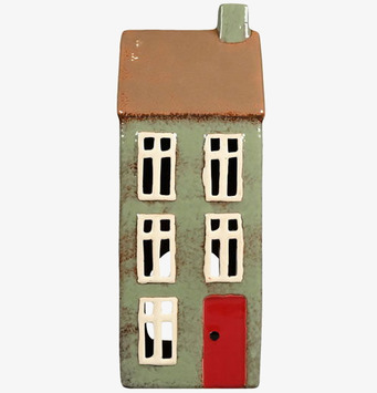 Ljuslykta Hus Grön från Chic Antique med grön och röd design