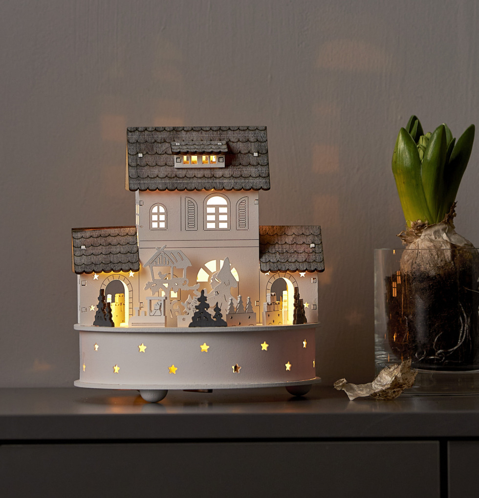 Dekoration Julhus Grauberg från Star Trading med hyacint