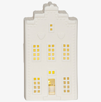 Bild av stilren bordsdekoration med LED-belysning