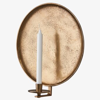 Bild av väggljushållare i mässing med rustik design