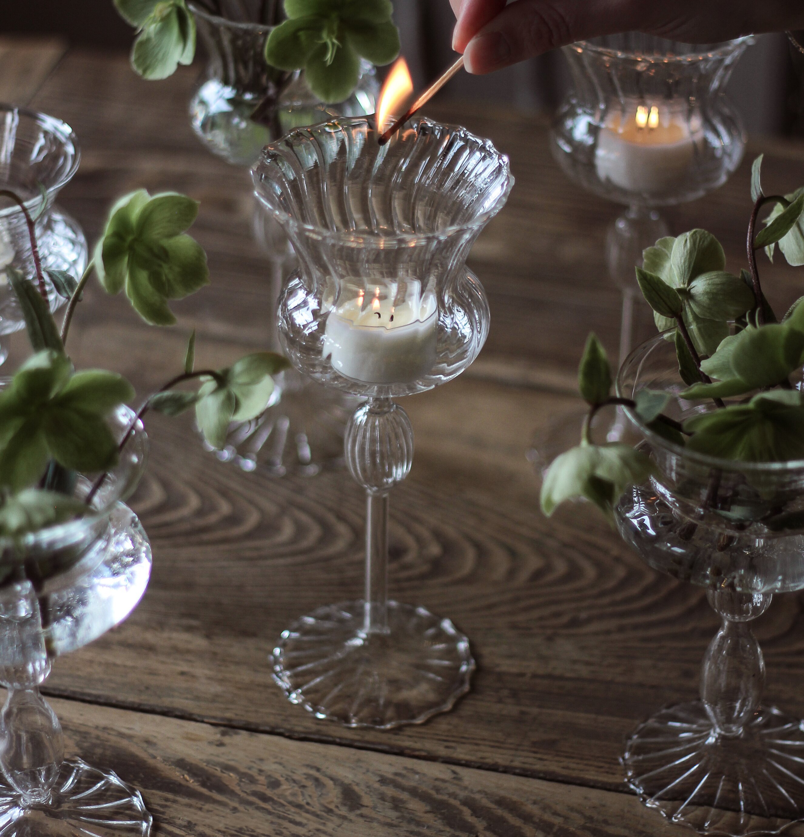 Majas Lykta/Vas Rocaille Hög Cottage Lyktor Endless Light Ljuslyktor