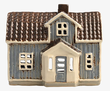 Ljuslykta Hus Blå Det Gamle Apotek Lyktor Endless Light Ljuslyktor