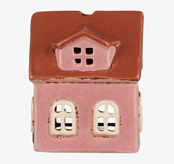 Bild av dekorativ ljuslykta i form av ett litet hus