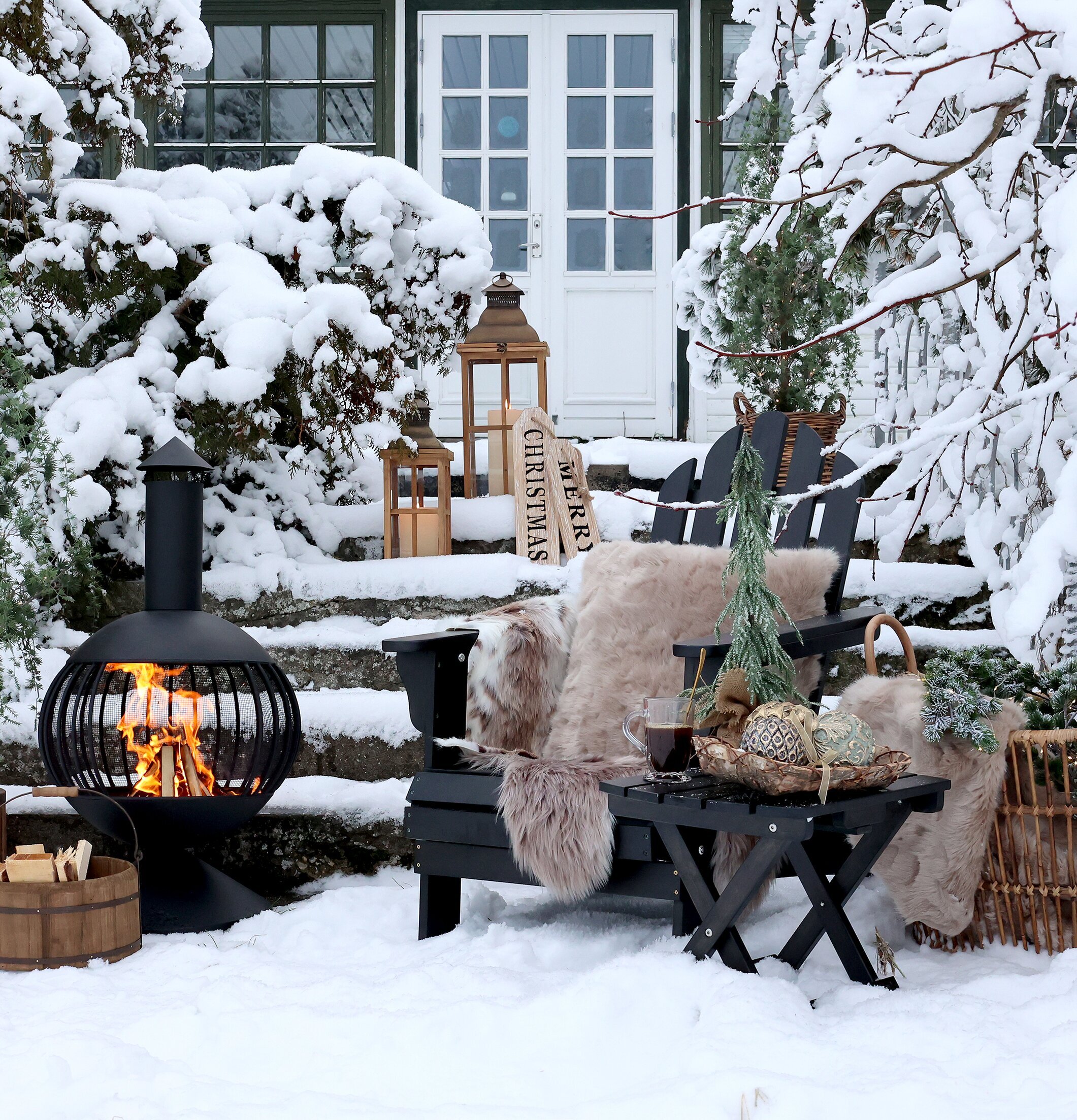 Lanterna Med Dekor Chic Antique