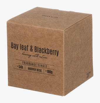 Bild av doftljus i återvunnen kartongförpackning