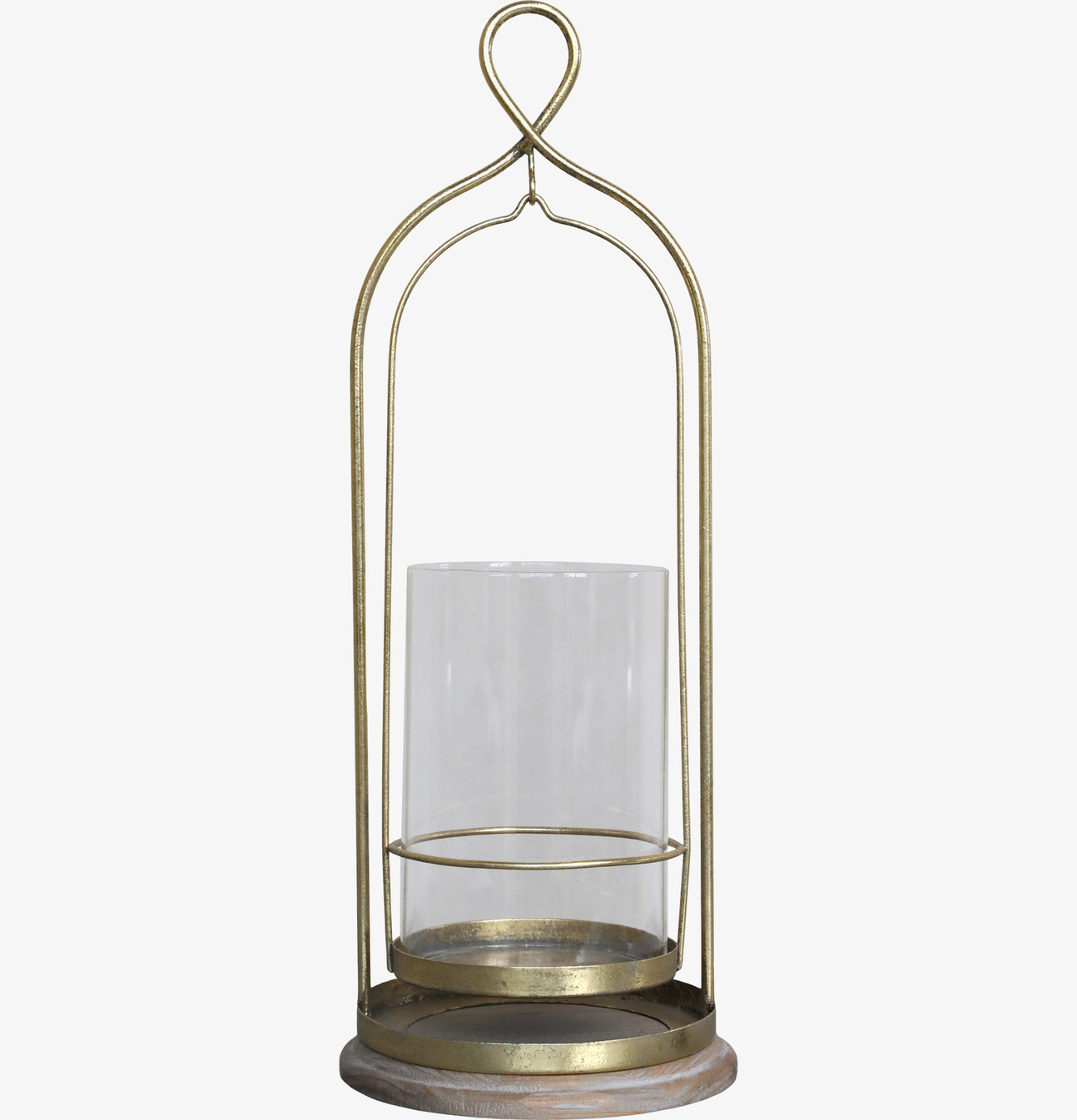 Ljusstake Hurricane Antik Mässing Stor Chic Antique Lyktor Endless Light Ljuslyktor