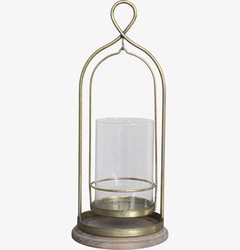 Bild av elegant ljusstake med antik mässingsfinish