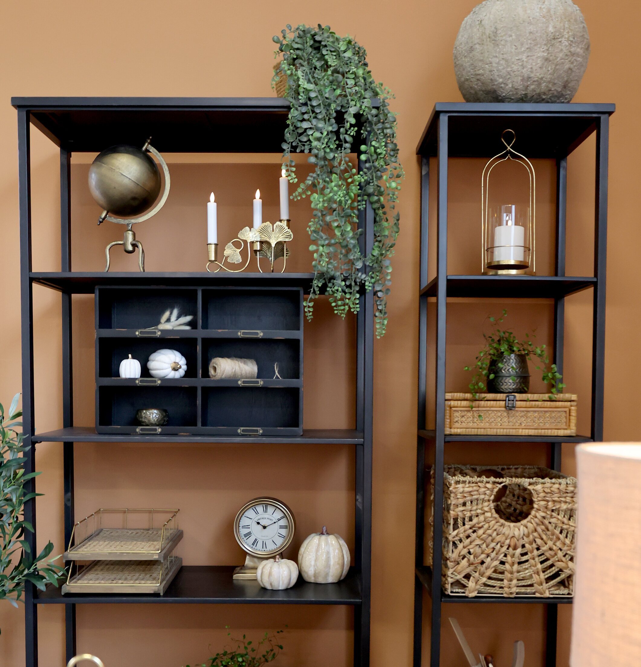 Ljusstake Blad Antik Mässing Chic Antique Ljusstakar Adventsstakar Ljushållare Ljushyllor