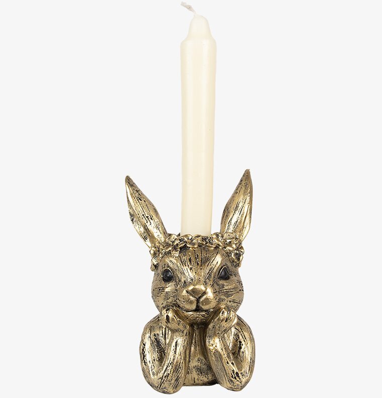 Ljusstake Kanin Antikguld Clayre & Eef Ljusstakar Adventsstakar Ljushållare Ljushyllor