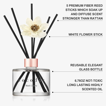 Bild av eleganta doftpinnar med stilren glasdesign