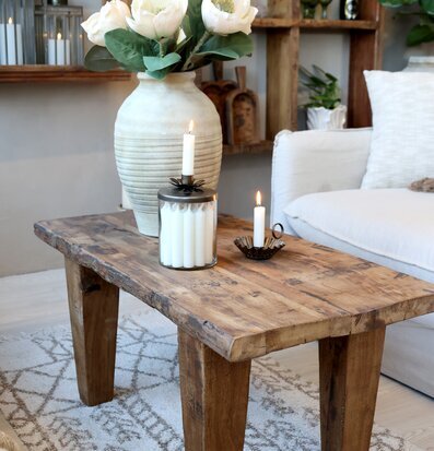 Bild av ett lantligt vardagsrum med rustik charm