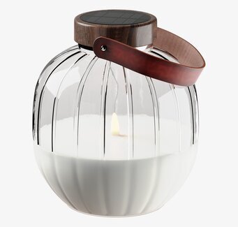 Bild av stor solcellsdriven LED-glaslykta i modern stil