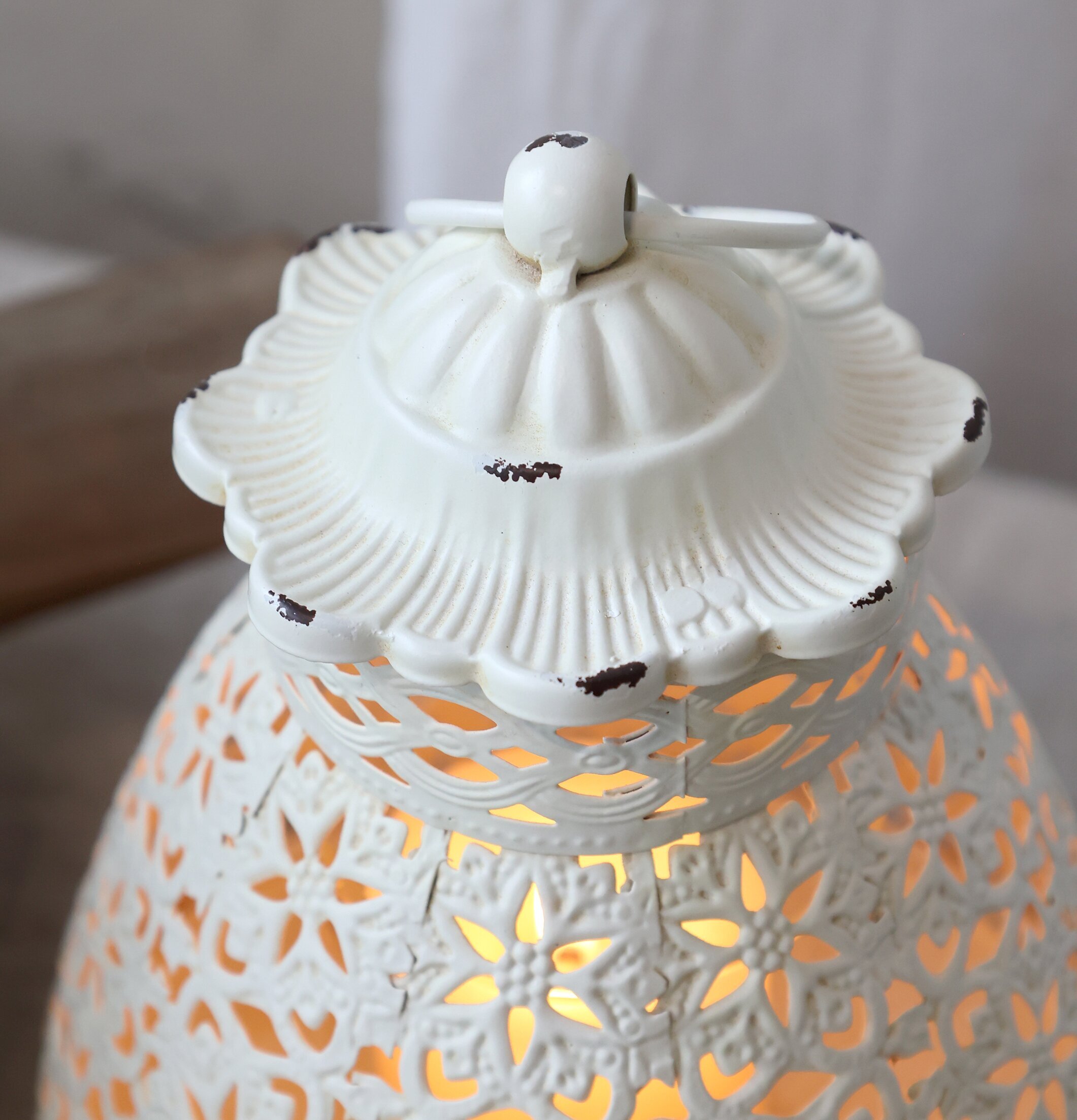 Ljuslykta Antique Creme Chic Ljusstakar Adventsstakar Ljushållare Ljushyllor Lyktor Endless Light Ljuslyktor