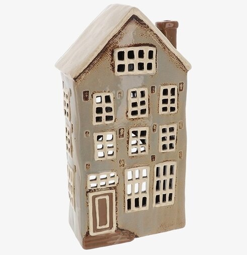 Ljuslykta Village Pottery - Tall Grey Townhouse Joe Davies Lyktor Endless Light Ljuslyktor