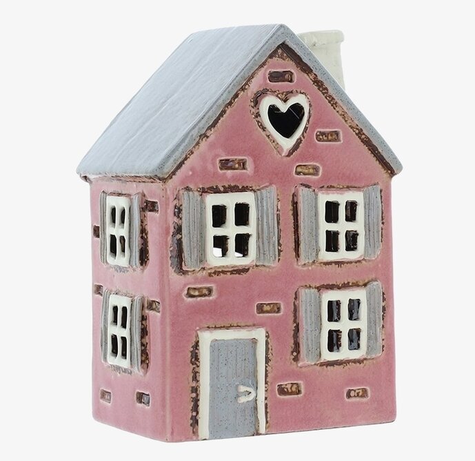 Ljuslykta Village Pottery - Shutter House Pink Joe Davies Lyktor Endless Light Ljuslyktor
