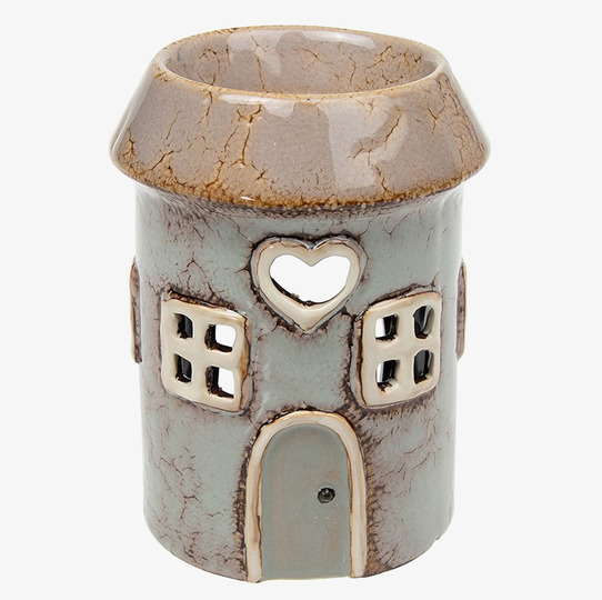 Aromalampa Village Pottery - Heart Grey Joe Davies Luftfräschare Aroma Diffuser Doftolja