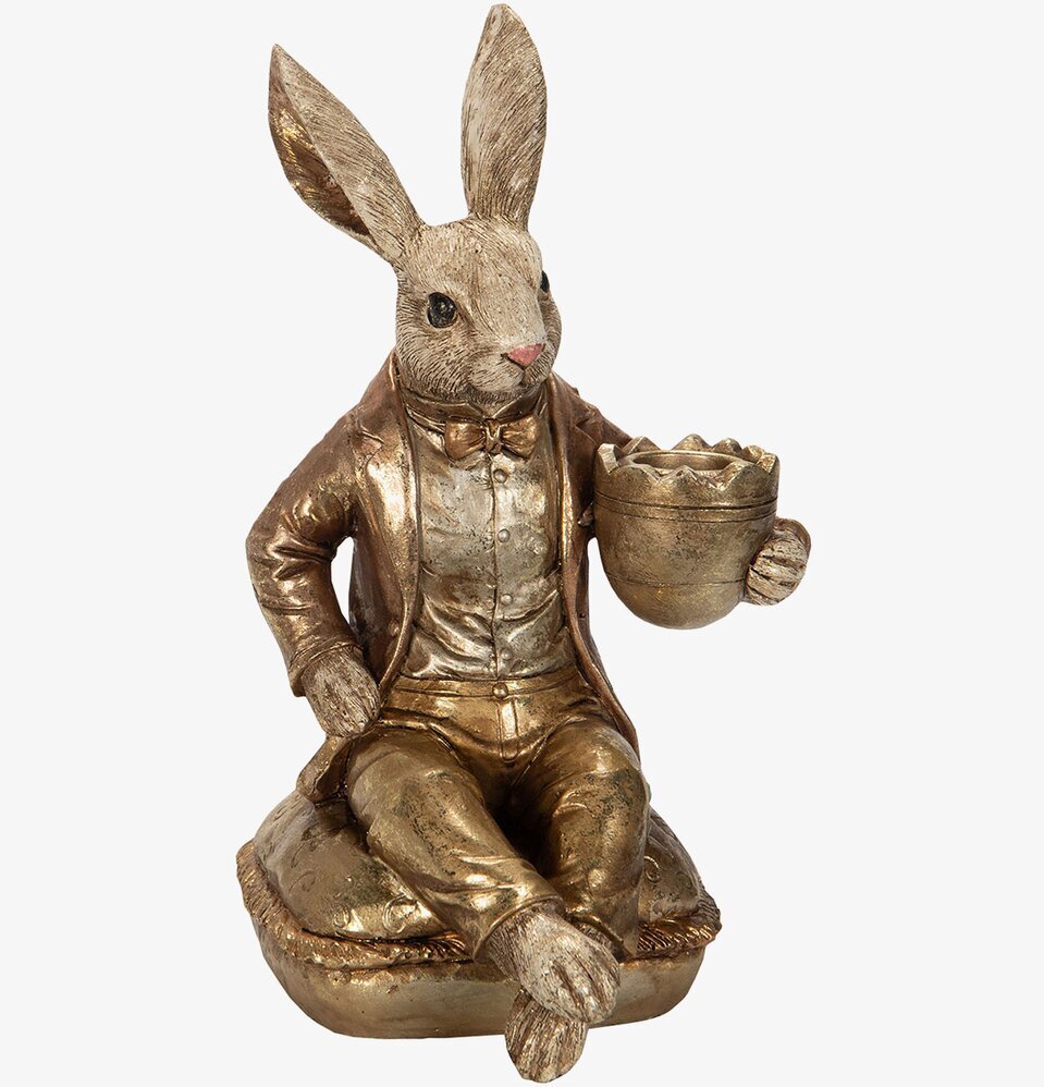 Bild av elegant ljushållare i form av en kanin