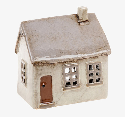 Ljuslykta Village Pottery - Light Grey House Joe Davies Lyktor Endless Ljuslyktor