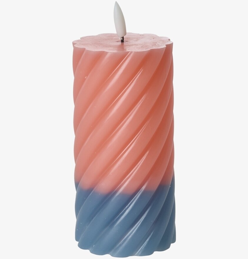 Blockljus LED Korall Rice Stearinljus batteridrivna